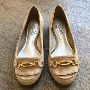 TALBOTS Suede Tan Shoes  Flats  Loafers 7W